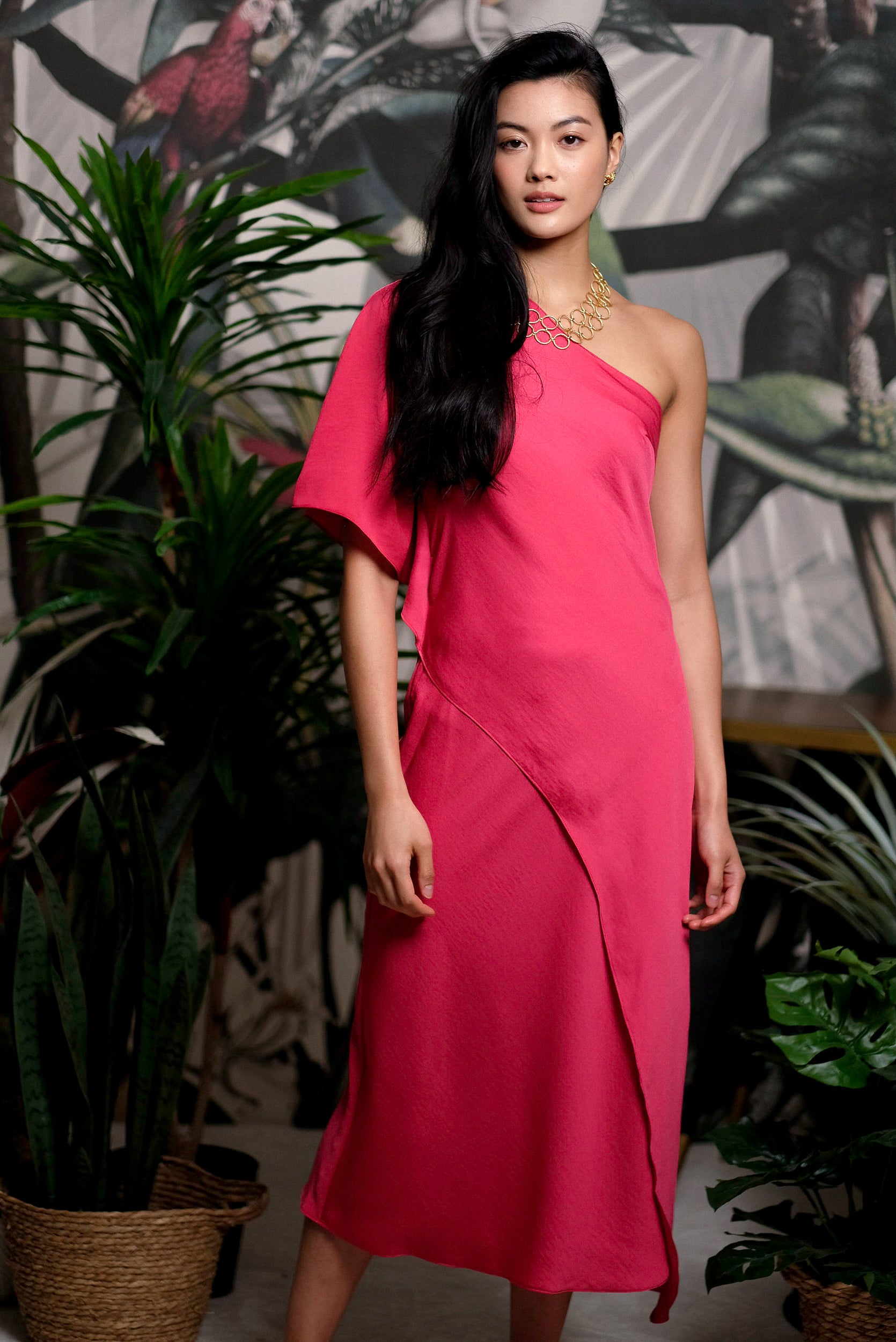 Luna Toga Skirt Set - Coral