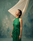 Seri Sarong Cheongsam- Emerald Damask