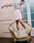 Snowflake Eyelet A-line Skirt