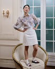 Snowflake Eyelet A-line Skirt