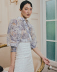 Snowflake Eyelet A-line Skirt