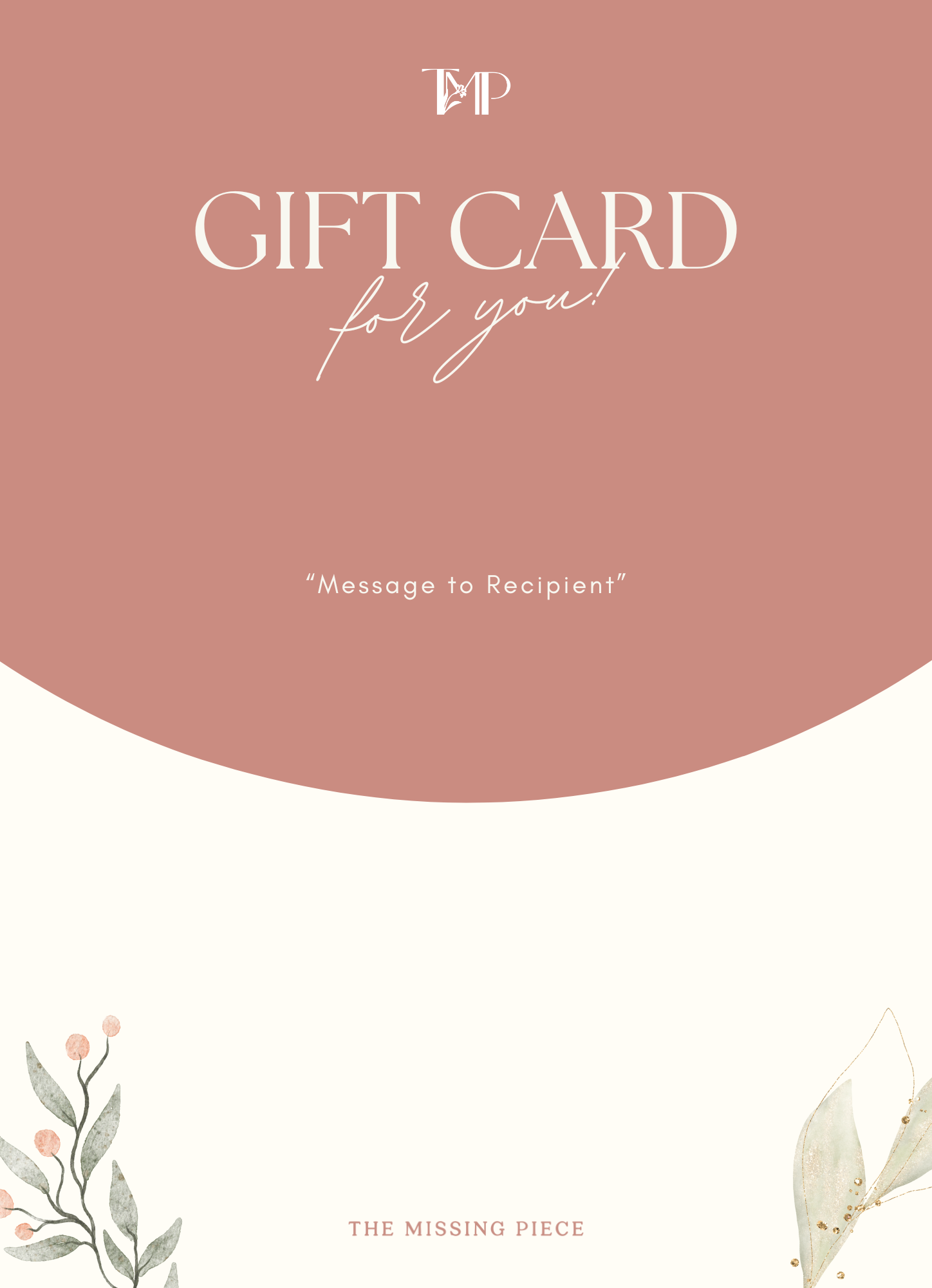 TMP Gift Card – The Missing Piece