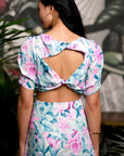 Twylla Double Twisted Flare Dress - Purple Orchids