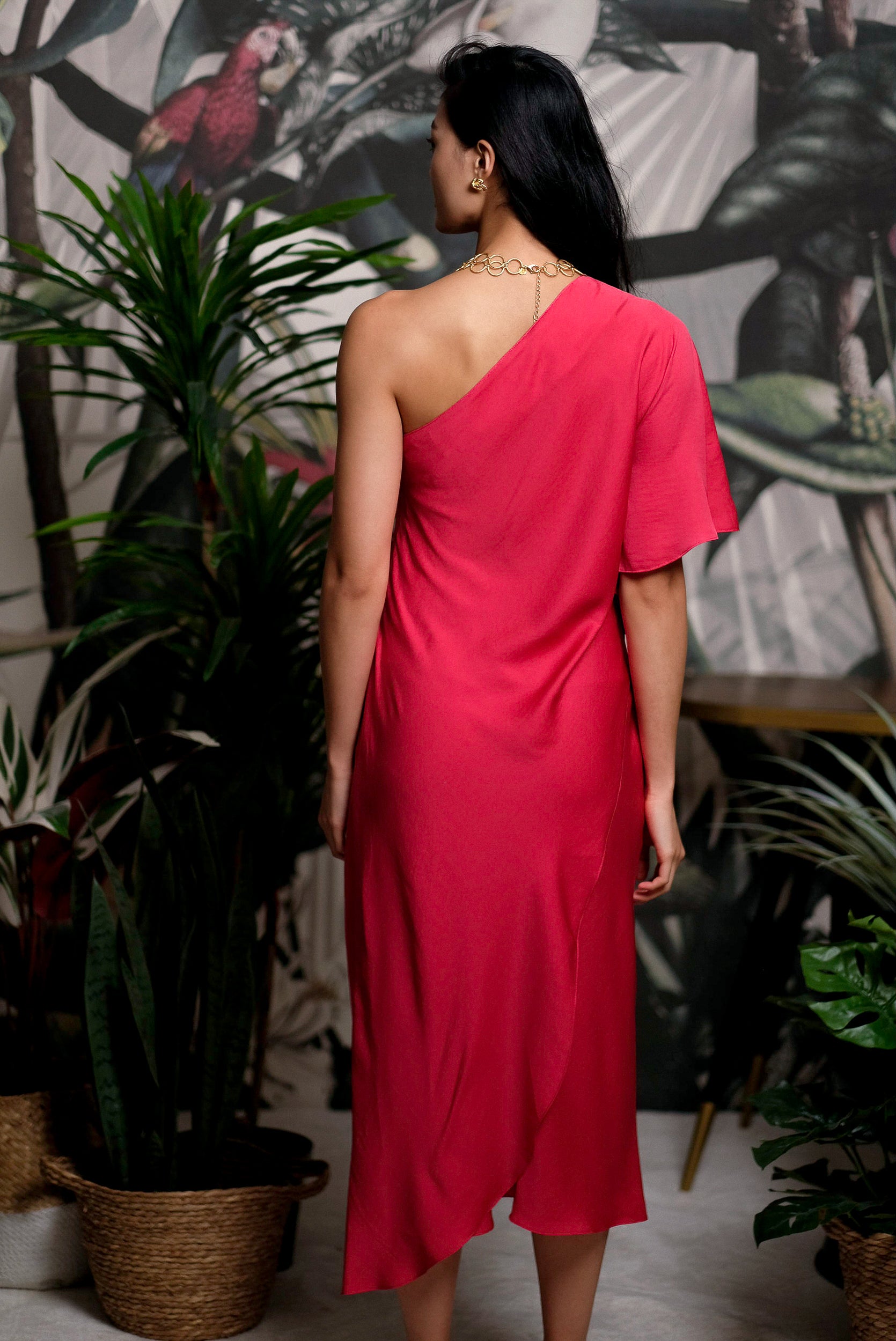 Luna Toga Skirt Set - Coral