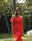 Luna Toga Skirt Set - Tangerine