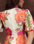 In-a-Knot Midi Dress - Begonia Bloom