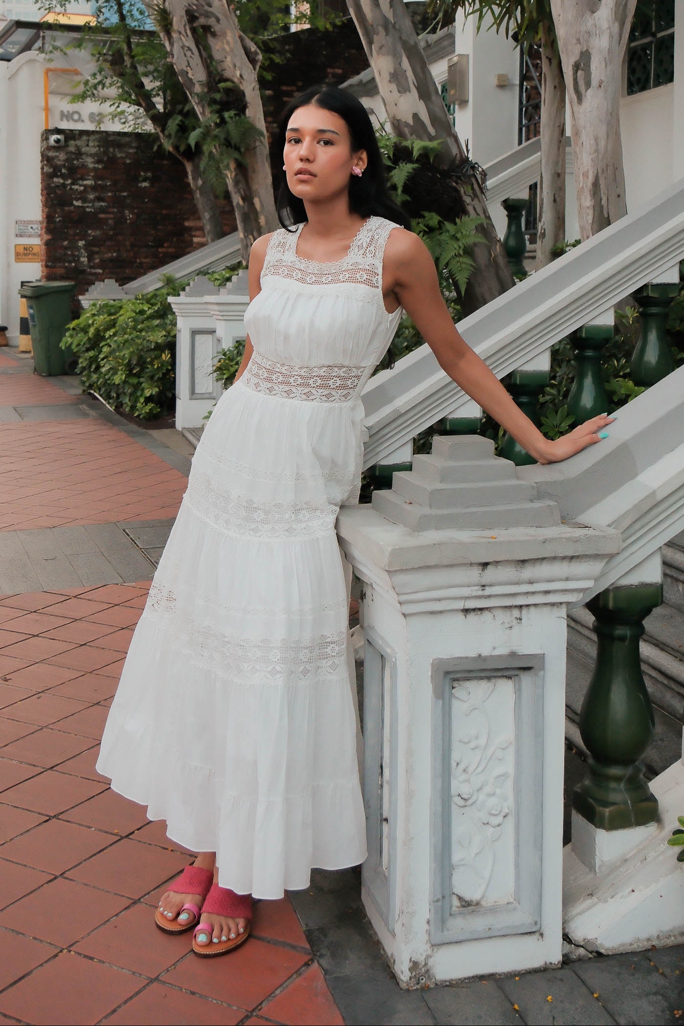 white cotton voile dress Colonial Size:LMT 30offsale-202009 the little black dress Made of the finest