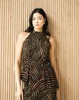 River Peplum Pants Set - Forest Swirl / Bengal Stripe