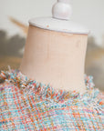 Roxette Tweed Skirt Set - Tangerine/ Turquoise (TMP Studio Limited Edition)