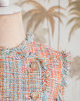 Roxette Tweed Skirt Set - Tangerine/ Turquoise (TMP Studio Limited Edition)