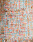 Roxette Tweed Skirt Set - Tangerine/ Turquoise (TMP Studio Limited Edition)