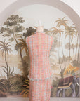 Roxette Tweed Skirt Set - Tangerine/ Turquoise (TMP Studio Limited Edition)