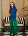Samfu Jacket Top - Cobalt / Black