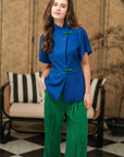 Samfu Jacket Top - Cobalt / Black