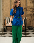 Samfu Jacket Top - Cobalt / Black