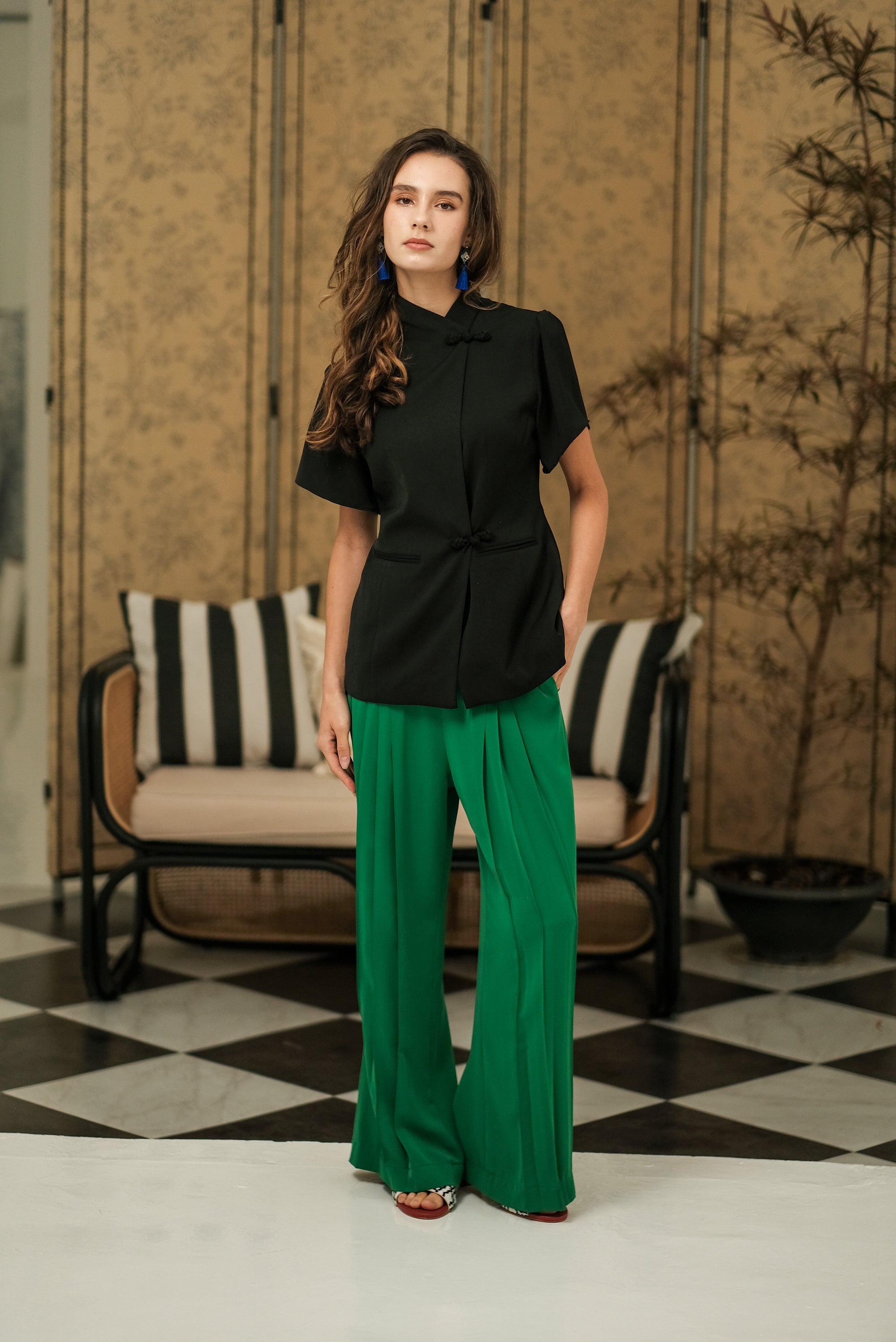 Samfu Jacket Top - Black