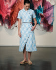 Elodie Skirt Set - Sage Green/Sky Blue