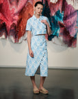 Elodie Skirt Set - Sage Green/Sky Blue