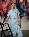 Elodie Skirt Set - Sage Green/Sky Blue
