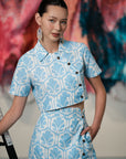 Elodie Skirt Set - Sage Green/Sky Blue