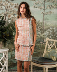 Roxette Tweed Skirt Set - Tangerine/ Turquoise (TMP Studio Limited Edition)