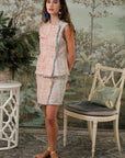 Roxette Tweed Skirt Set - Tangerine/ Turquoise (TMP Studio Limited Edition)