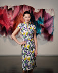Violette Midi Cheongsam - Tulip Blooms