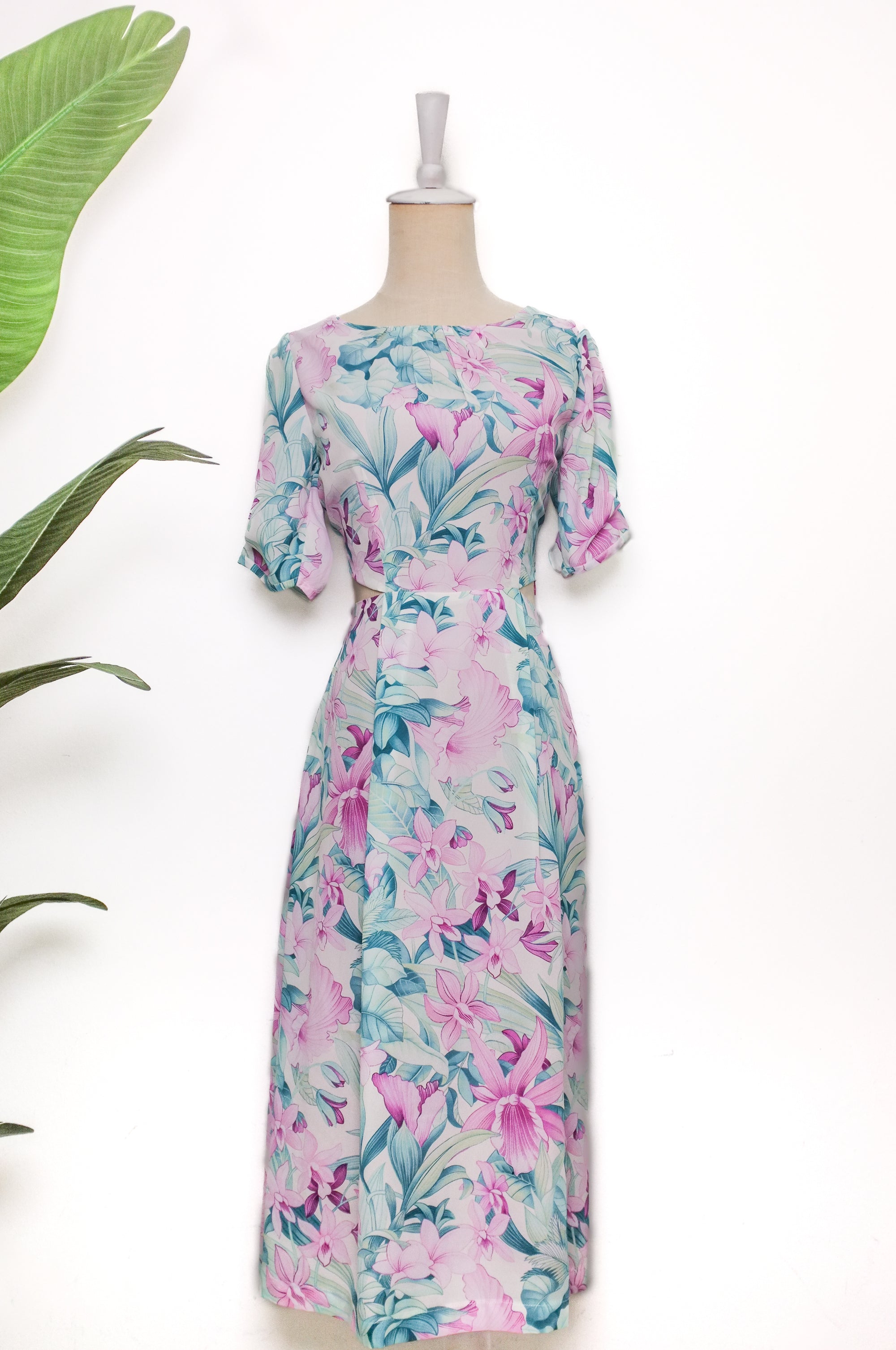 Twylla Double Twisted Flare Dress - Purple Orchids