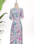 Twylla Double Twisted Flare Dress - Purple Orchids