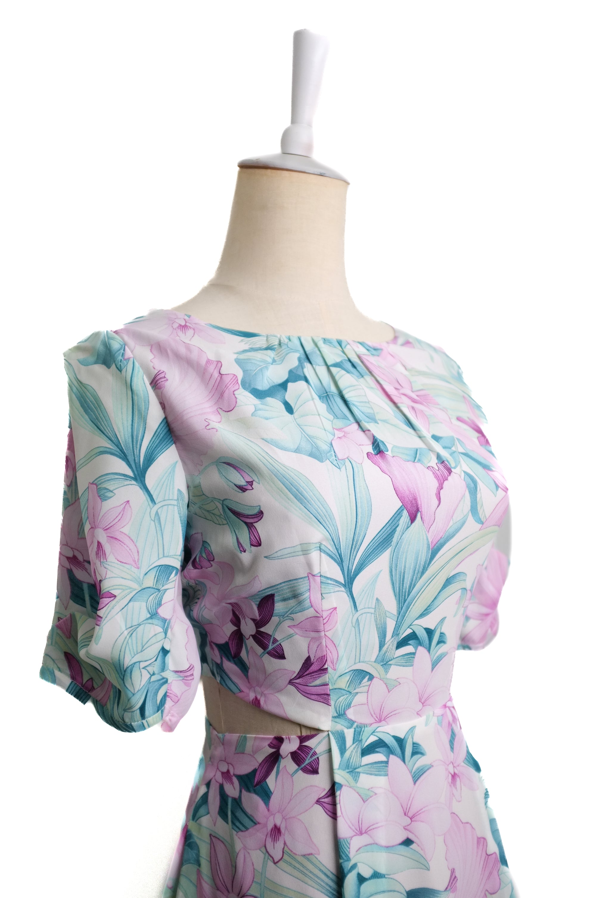Twylla Double Twisted Flare Dress - Purple Orchids