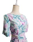 Twylla Double Twisted Flare Dress - Purple Orchids