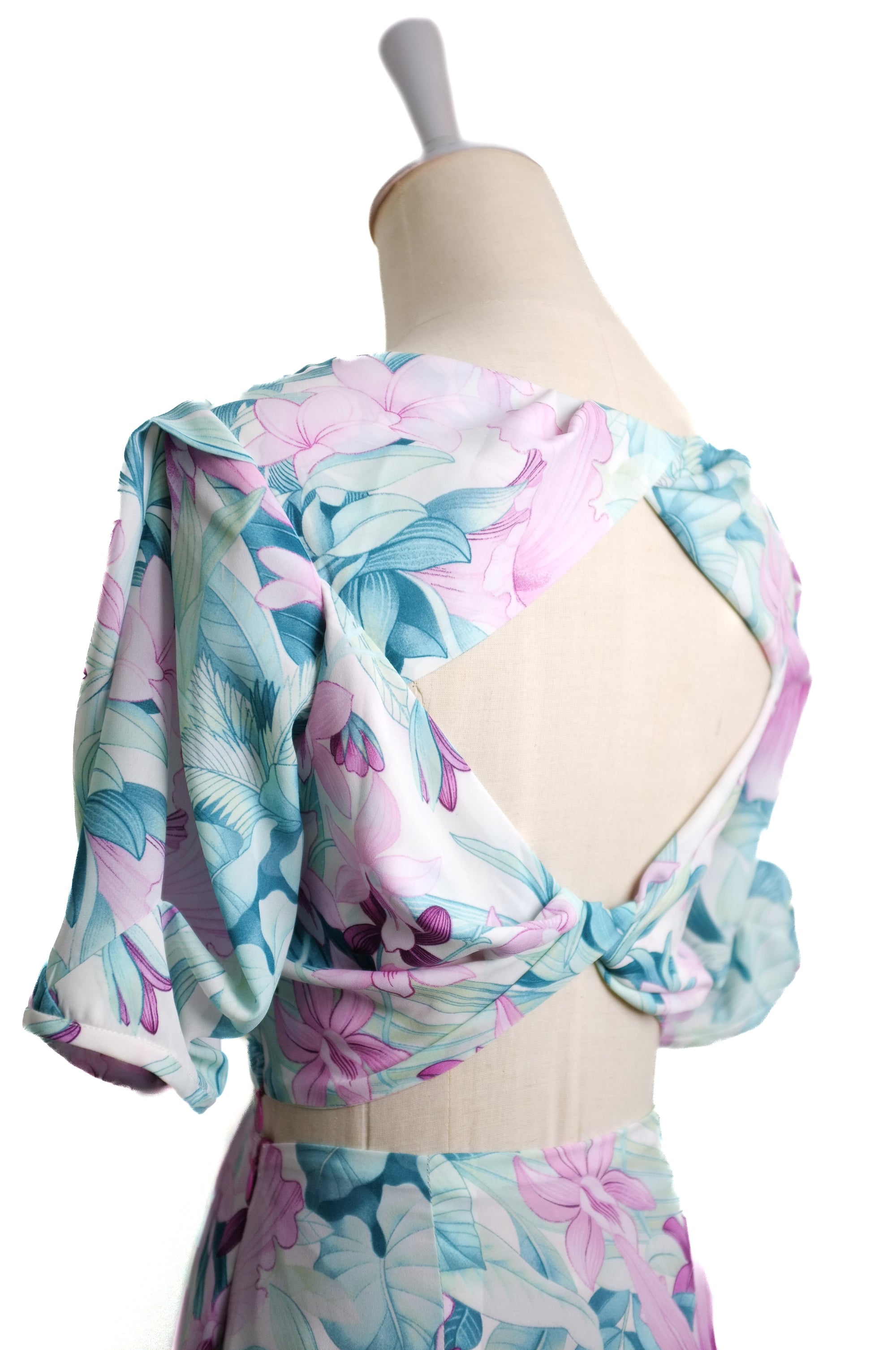 Twylla Double Twisted Flare Dress - Purple Orchids