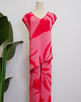 TMP Knits Reversible Two-Piece Pants Set - Coral & Pink
