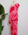 TMP Knits Reversible Two-Piece Pants Set - Coral & Pink