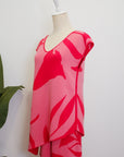 TMP Knits Reversible Two-Piece Pants Set - Coral & Pink