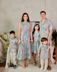 Lil' Man Lyon Shirt - Blue Floral