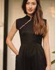 Ava Maxi Jumpsuit - Black / Royal Purple ( Pre-order )
