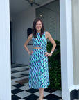 Marina Cut-Out Dress - Geometric Print