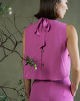 Jess Jumpsuit - Pink Lilac / Cream & Black / Cobalt