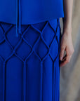 Katsumi Tassel Skirt - Cobalt / White / Black