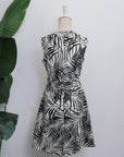 Loretta Mini Dress - Black Palms