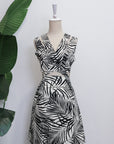 Loretta Mini Dress - Black Palms
