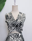 Loretta Mini Dress - Black Palms