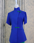 Samfu Jacket Top - Cobalt / Black
