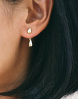 Dewdrops Stud Earrings - Gold / Silver