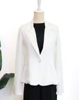 Nola Tailored Blazer - Blush Pink / White / Navy