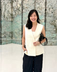 Hikari Beaded Vest - Black / White PREORDER