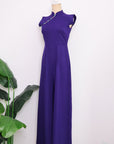 Ava Maxi Jumpsuit - Black / Royal Purple ( Pre-order )