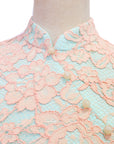 Signature Lace Cheongsam (Knee Length) - Peach ( Pre-order )
