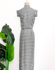 Riddle Houndstooth Skirt Set - Green/Black-White